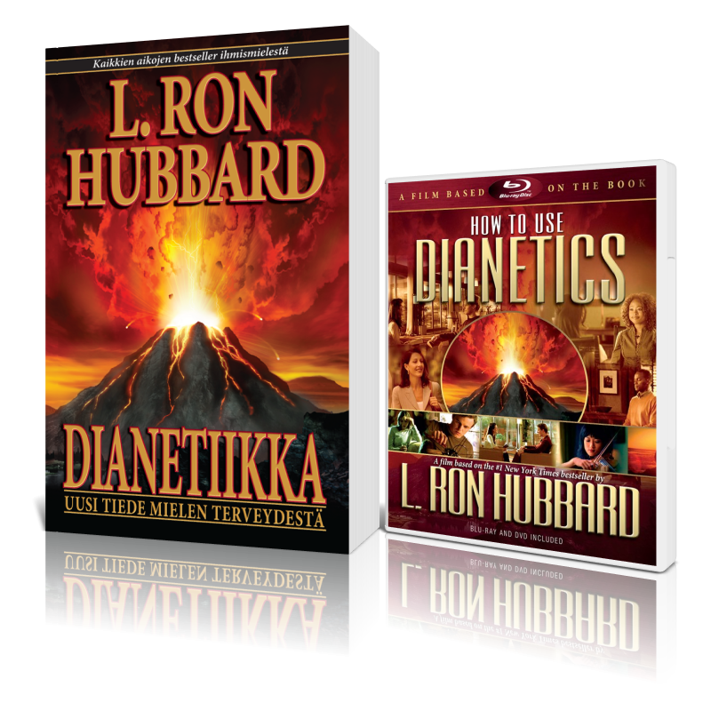 Lot livre plus film: La Dianétique et Comment utiliser la Dianétique (finnois)